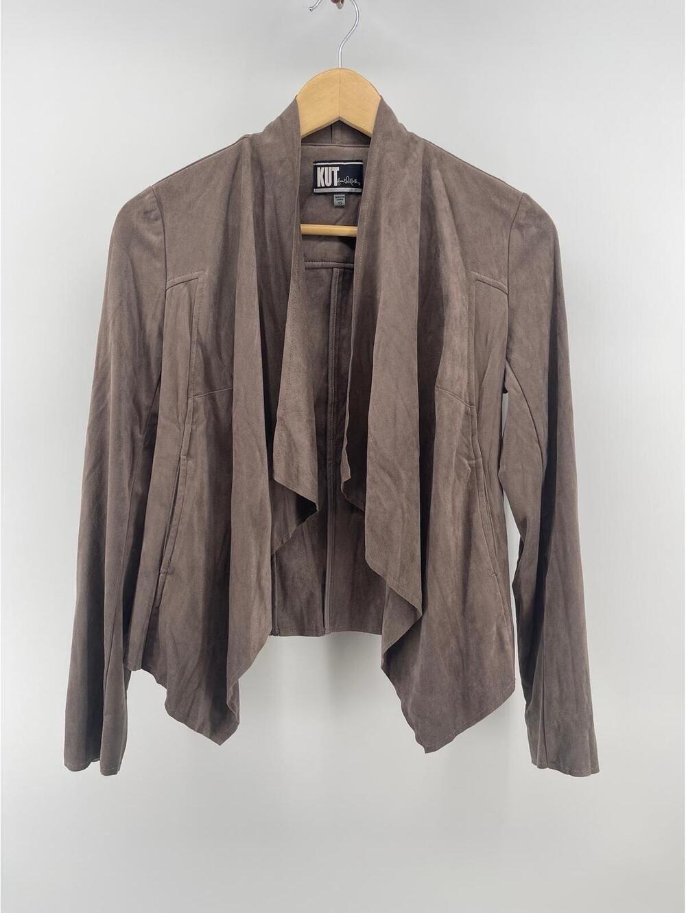 Kut from the‎ Kloth Tayanita Faux Suede Jacket brown Size XS